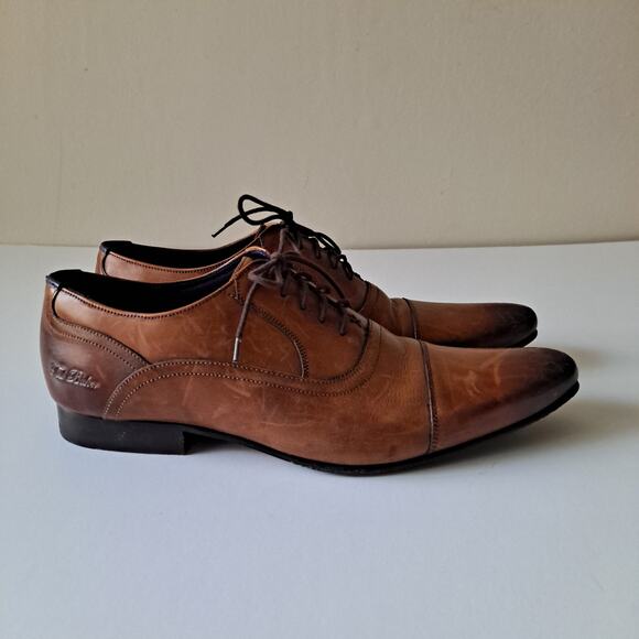 Ted Baker ROGRR Leather Cap Toe Lace-Up Oxford Shoes Brown Mens Size 45 US 12 main image 8